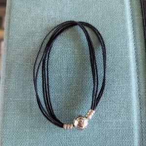 Retired Black Multi strand Pandora Bracelet